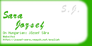 sara jozsef business card